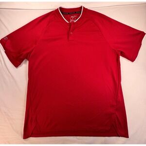 Holloway Men's L Red Lightweight Polyester Knit Pullover Polo Short Sleeve